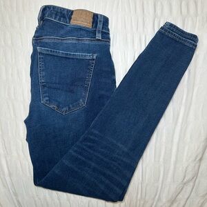 American Eagle Outfitters Women's Skinny Jeans - Dark Blue